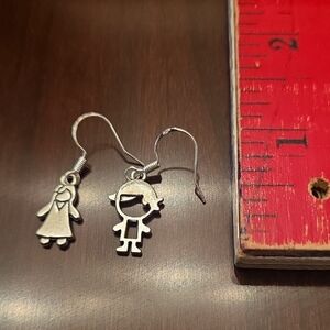 Silver Character Earrings